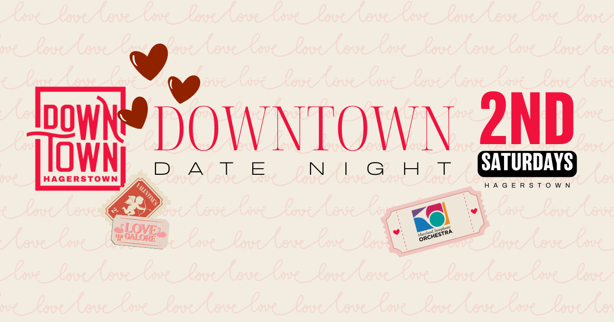 A close up of a sign decorated for Valentines Day.